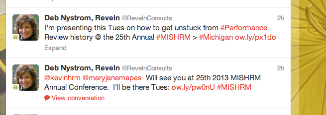 Tweets - REVELN Consulting at MISHRM 2013