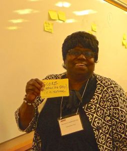 Exchange of resources, affinity diagrams, Pictured:  Gwendolyn 