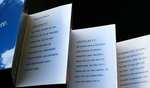 Enron stated values and vision.  