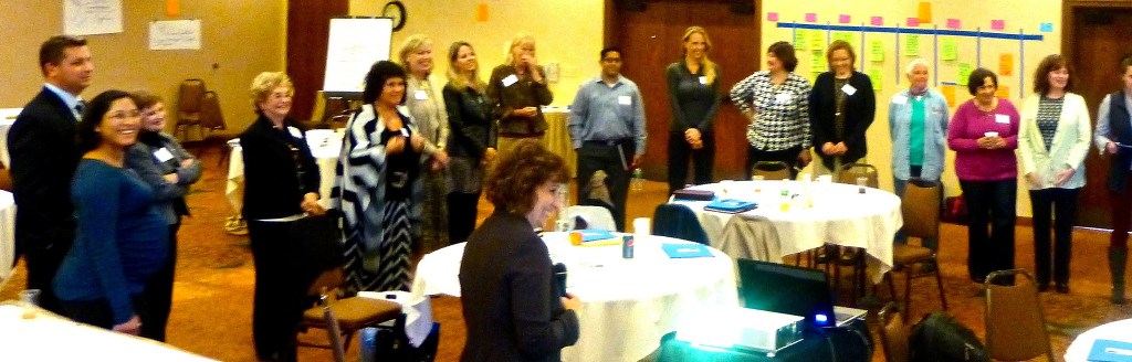 Deb facilitating Open Space, Michigan